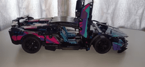 DIY 1:14 Purple colorful combination sports car kit cars to build, Building Blocks Electric Toy Car 1280pcs photo review